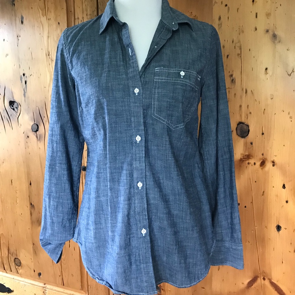 Chambray button down shirt.